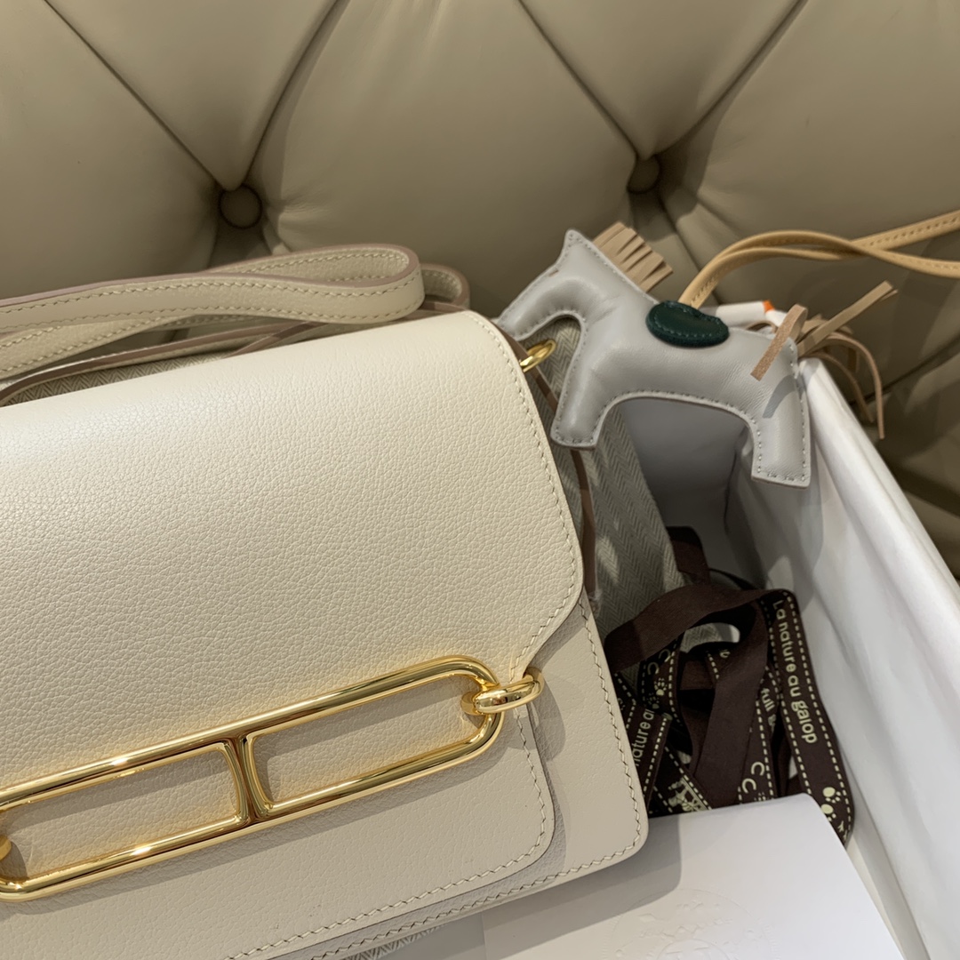 에르메스 룰리스18 나타 화이트 금장 에버컬러